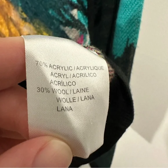 Anthropologie Womens XS Sweater Rooster Artwork Lauren C Walcott Wool Blend - Picture 11 of 16